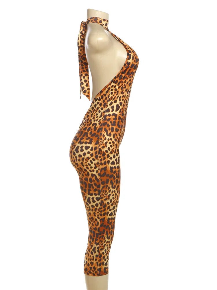 Weird Puss Colorful Print Romper Women Halter Bandage Summer Sexy Hipster Backless Activity Workout Fit Tight Stretch Playsuits - T&NLIFESTYLE Weird Puss Colorful Print Romper Women Halter Bandage Summer Sexy Hipster Backless Activity Workout Fit Tight Stretch Playsuits