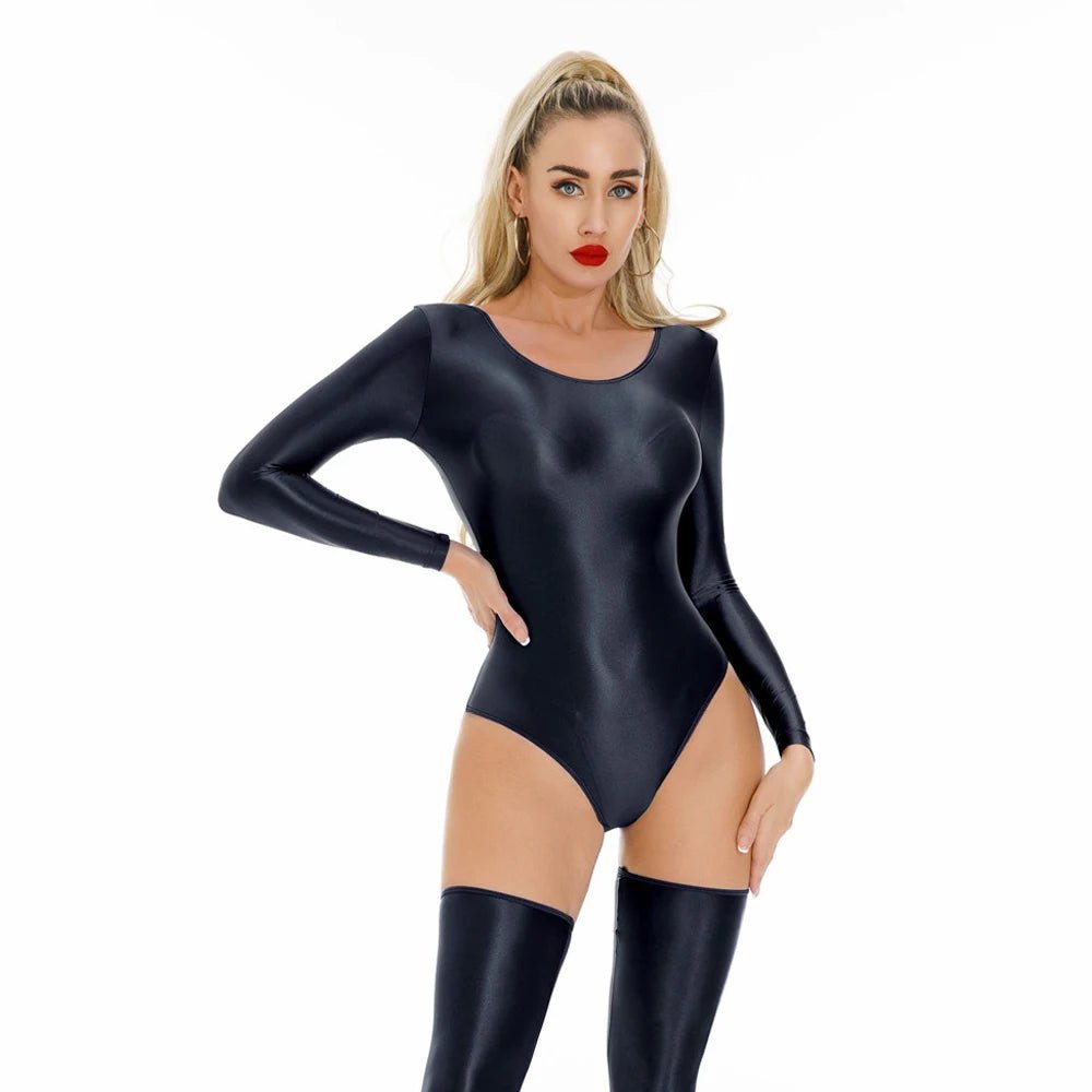 Sexy Women Candy Color High Cut Bodysuit Elastic Dance Tights Smooth Longsleeve Yoga Shapping Leotard One Pieces Thong - T&NLIFESTYLE Sexy Women Candy Color High Cut Bodysuit Elastic Dance Tights Smooth Longsleeve Yoga Shapping Leotard One Pieces Thong