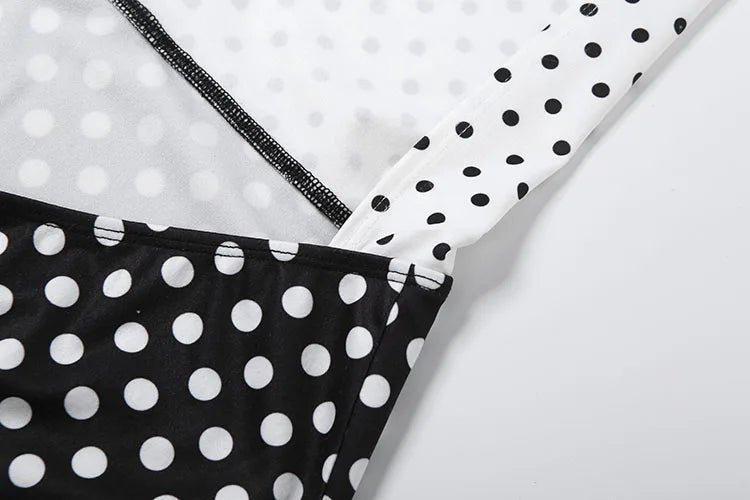 Cutenew Polka Dots Print Playsuit Woman Halter Backless Patchwork Skinny 2026 Summer Trend Street Sexy Skinny Stretch Rompers - T&NLIFESTYLE Cutenew Polka Dots Print Playsuit Woman Halter Backless Patchwork Skinny 2026 Summer Trend Street Sexy Skinny Stretch Rompers