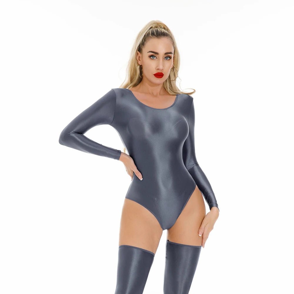 Sexy Women Candy Color High Cut Bodysuit Elastic Dance Tights Smooth Longsleeve Yoga Shapping Leotard One Pieces Thong - T&NLIFESTYLE Sexy Women Candy Color High Cut Bodysuit Elastic Dance Tights Smooth Longsleeve Yoga Shapping Leotard One Pieces Thong
