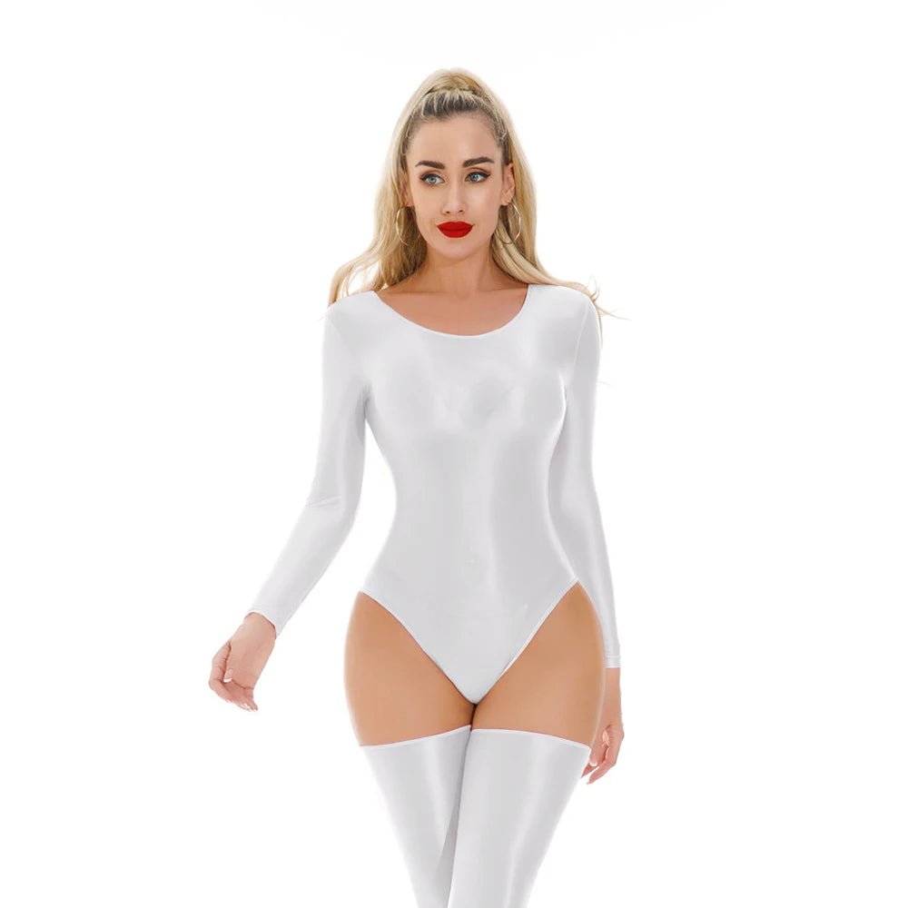 Sexy Women Candy Color High Cut Bodysuit Elastic Dance Tights Smooth Longsleeve Yoga Shapping Leotard One Pieces Thong - T&NLIFESTYLE Sexy Women Candy Color High Cut Bodysuit Elastic Dance Tights Smooth Longsleeve Yoga Shapping Leotard One Pieces Thong